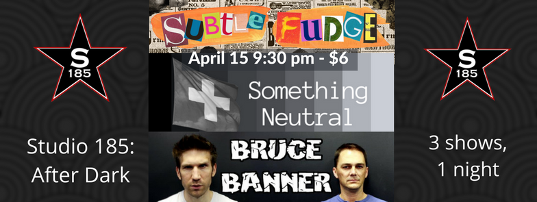 It’s time to get weird again. We need your help to figure out what our weirdo characters will be this weekend. Our show is BYOB.